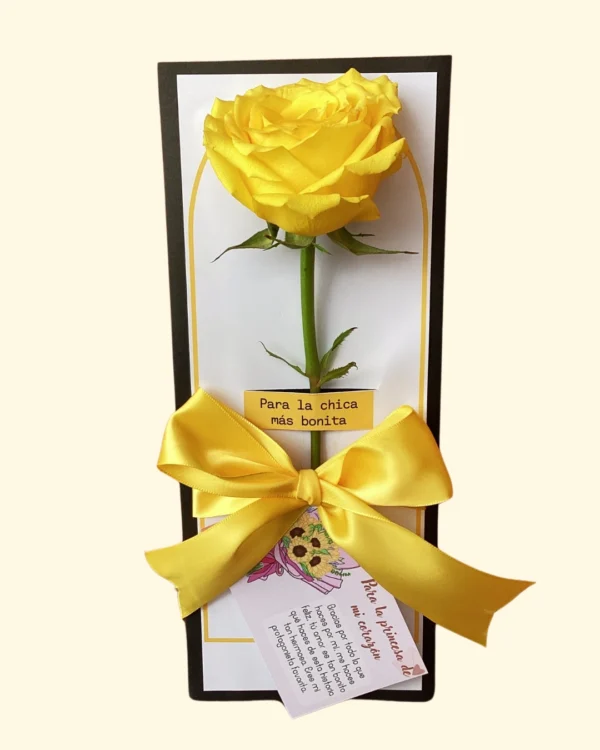 Carta con Rosa Natural