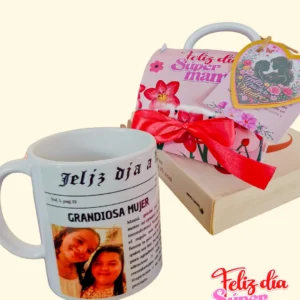 Buzón con taza Sublimada Periódico para Mamá